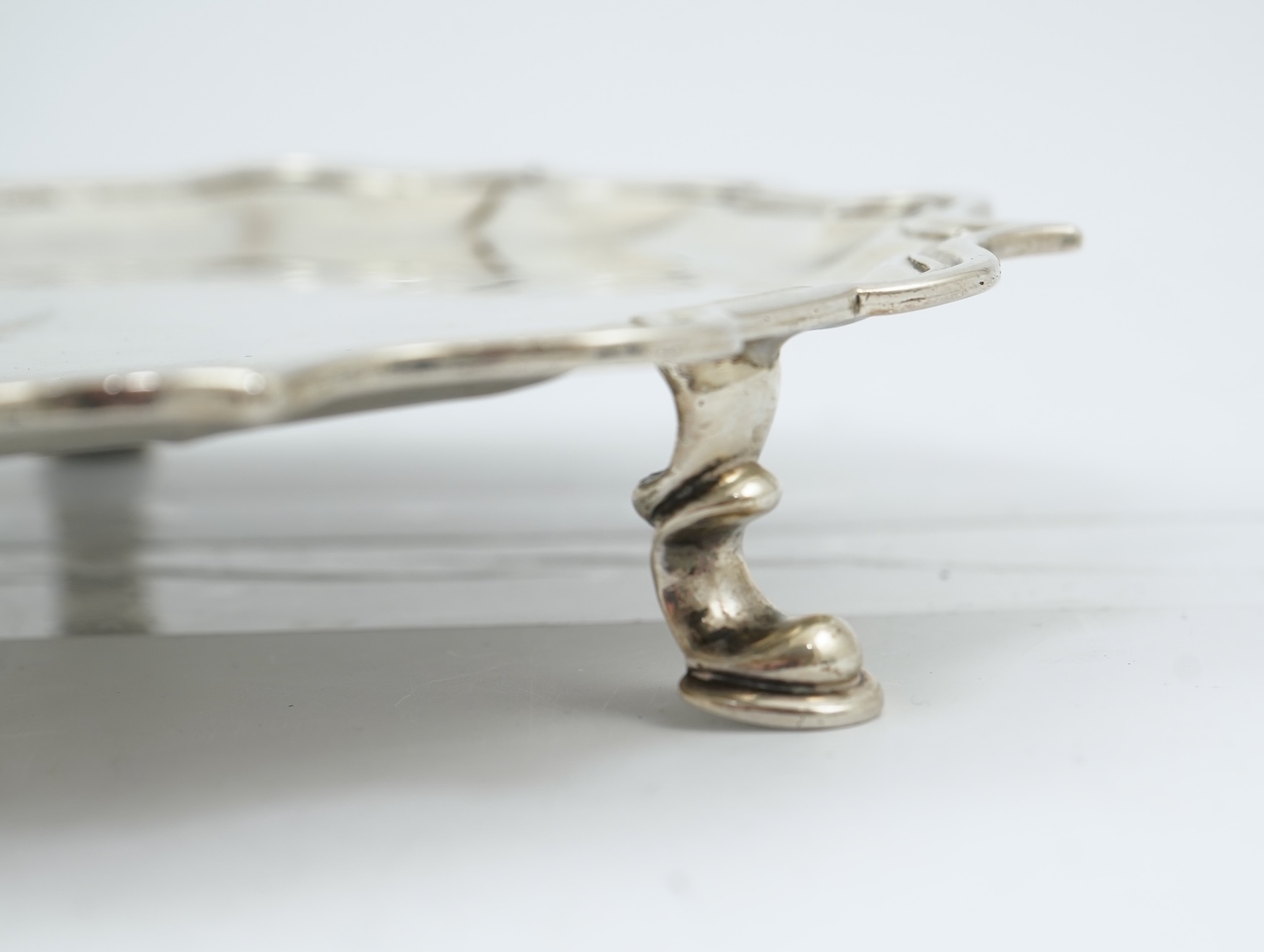 A George II silver salver, by Joseph Sanders